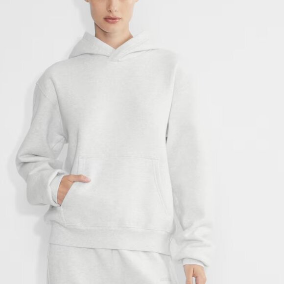 TNA CozyAF Heather Cloud White hoodie - Picture 1 of 6